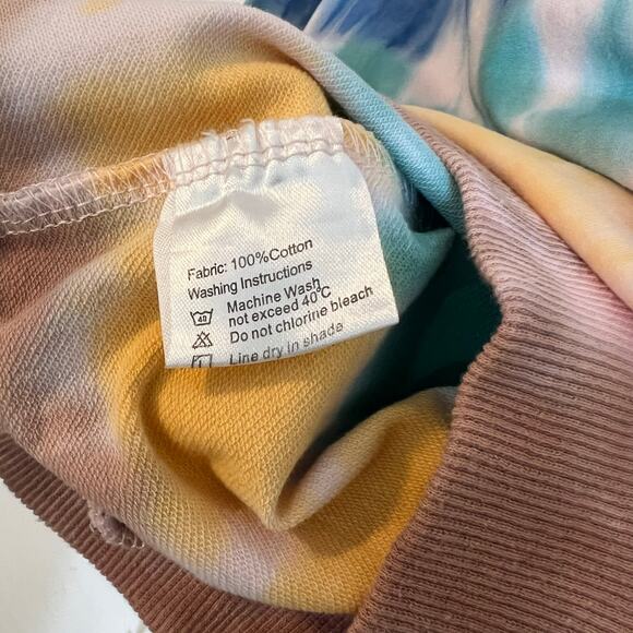 Lola & the Boys - Dip Dye Tie Dye Ruffle Sweatshirt - Girl’s Size M - Picture 6 of 7